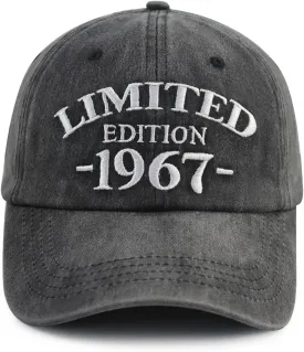 Limited Edition 1960 1961 1962 1963 1964 1965 1966 1967 1968 1969 Hat for Men Women, Adjustable Cotton Baseball Cap