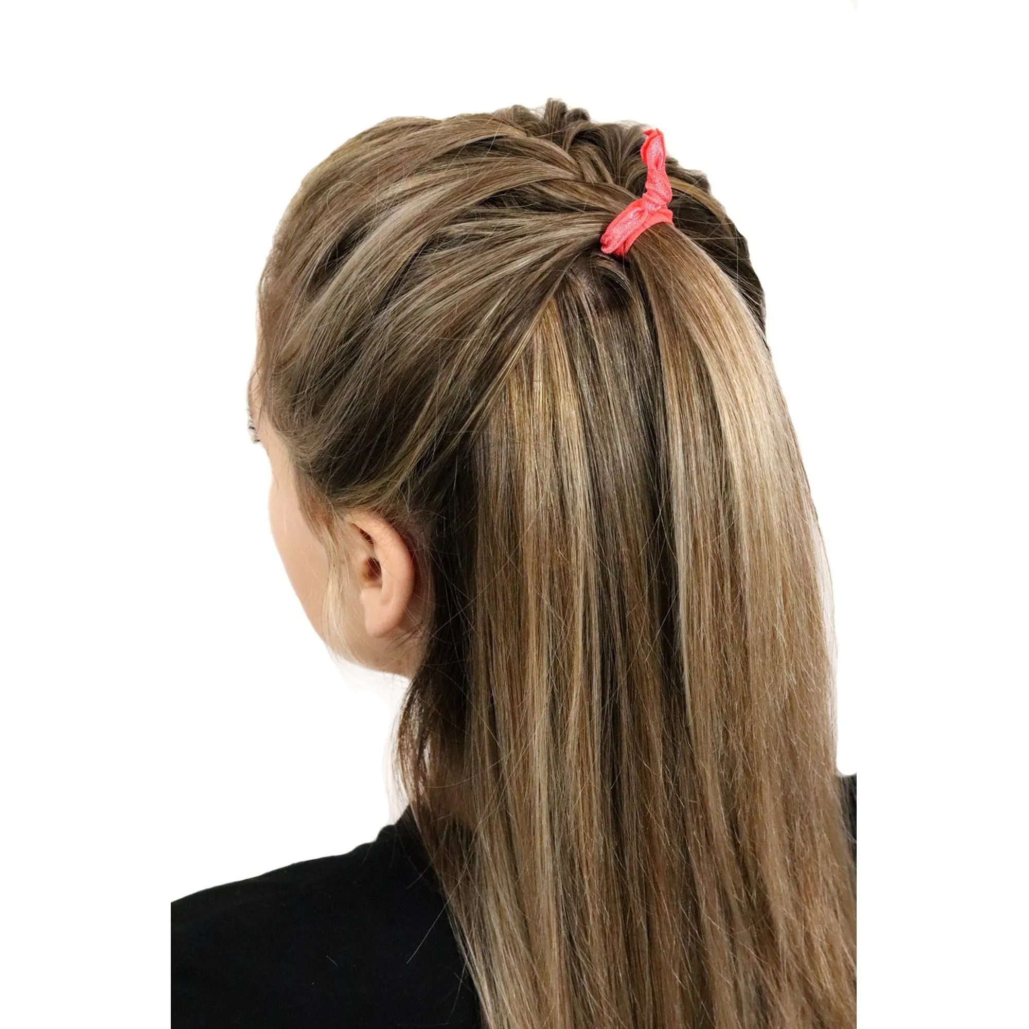 Maroon Ribbon Hair Ties - 20 Pack