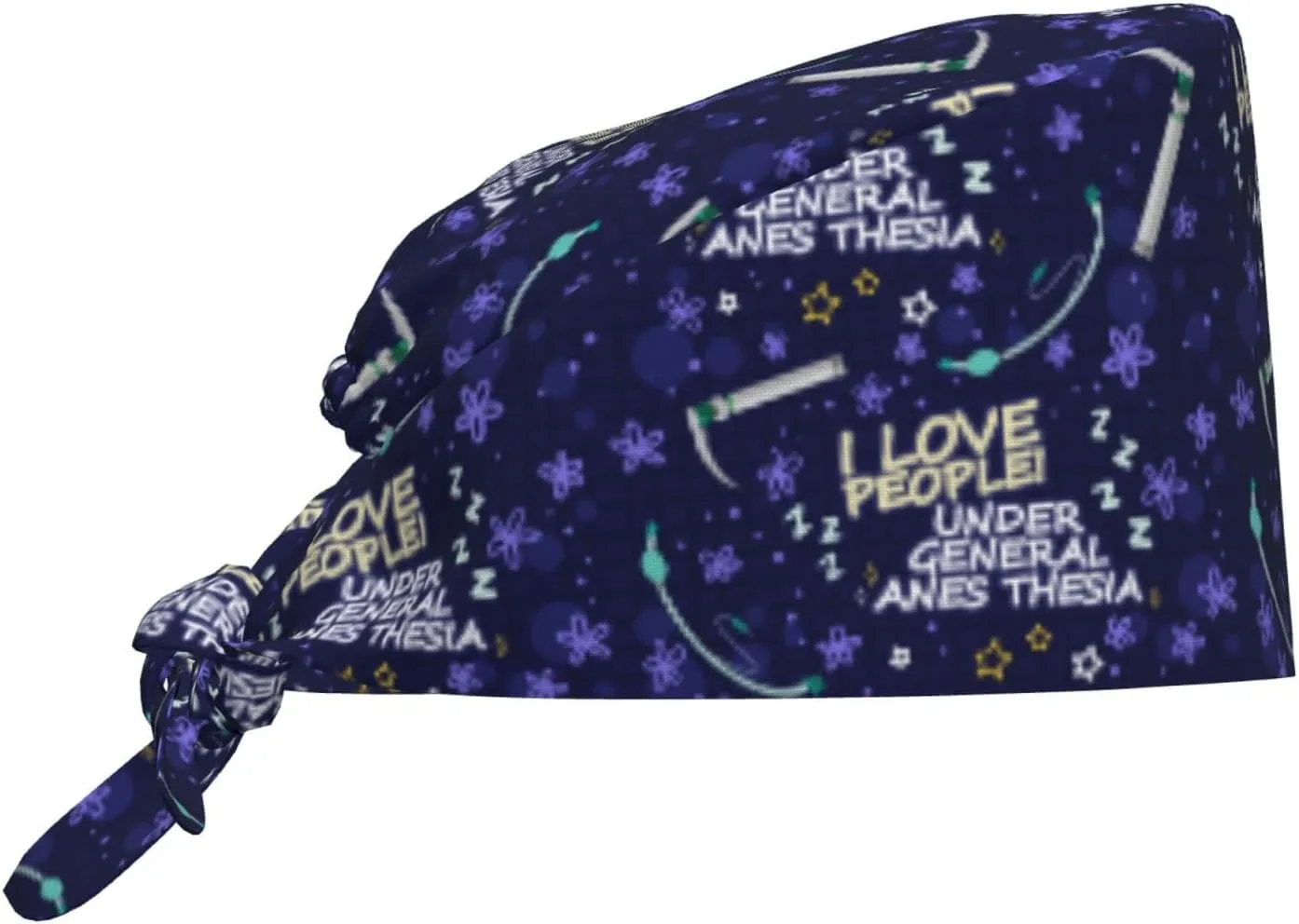 Medical and Health Care Working Caps with Sweatband Adjustable Tie Back Hat Headgear Beanie