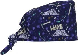 Medical and Health Care Working Caps with Sweatband Adjustable Tie Back Hat Headgear Beanie