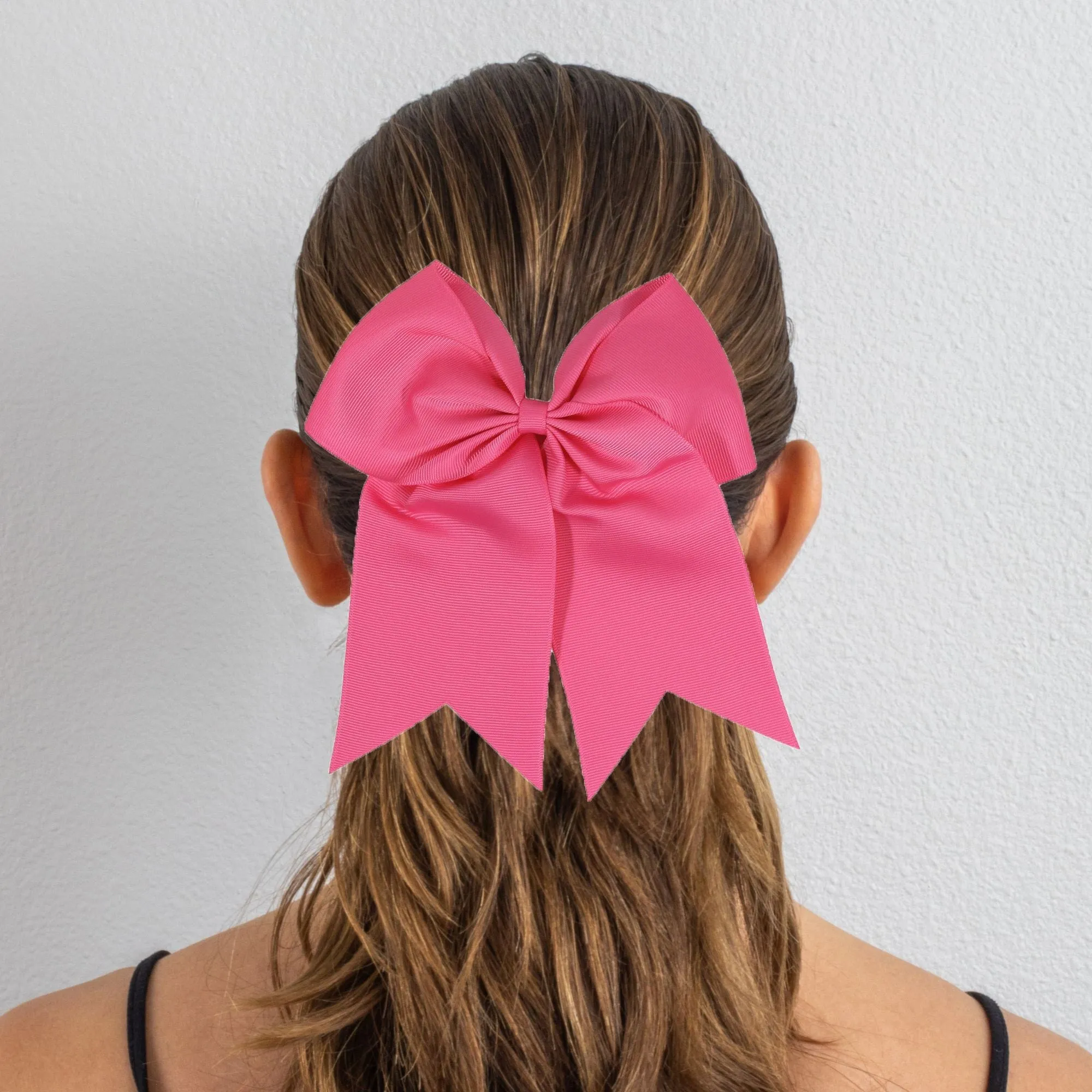 Medium Pink Cheer Bows - 10 Pack