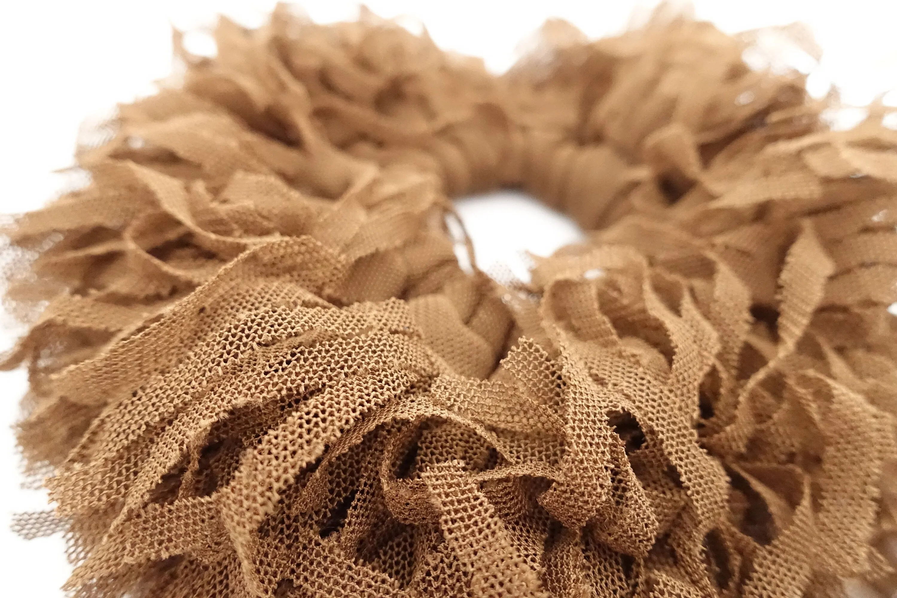 mesh poodle fringe scrunchies unique volume hair scrunchies women hair accessoryes