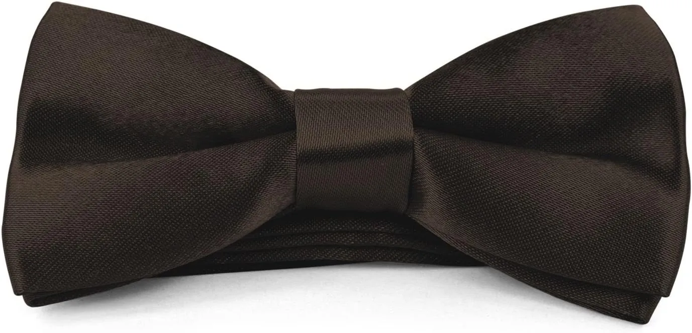 Moda Di Raza Boys Bowtie Pre-Tied Satin Formal Tuxedo Bowtie Adjustable Length Satin Kids Bow Tie