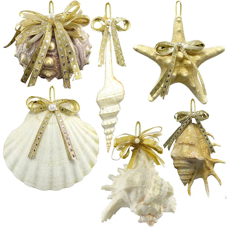 Natural Deep Sea Shells 12-Pc. Ornament Set