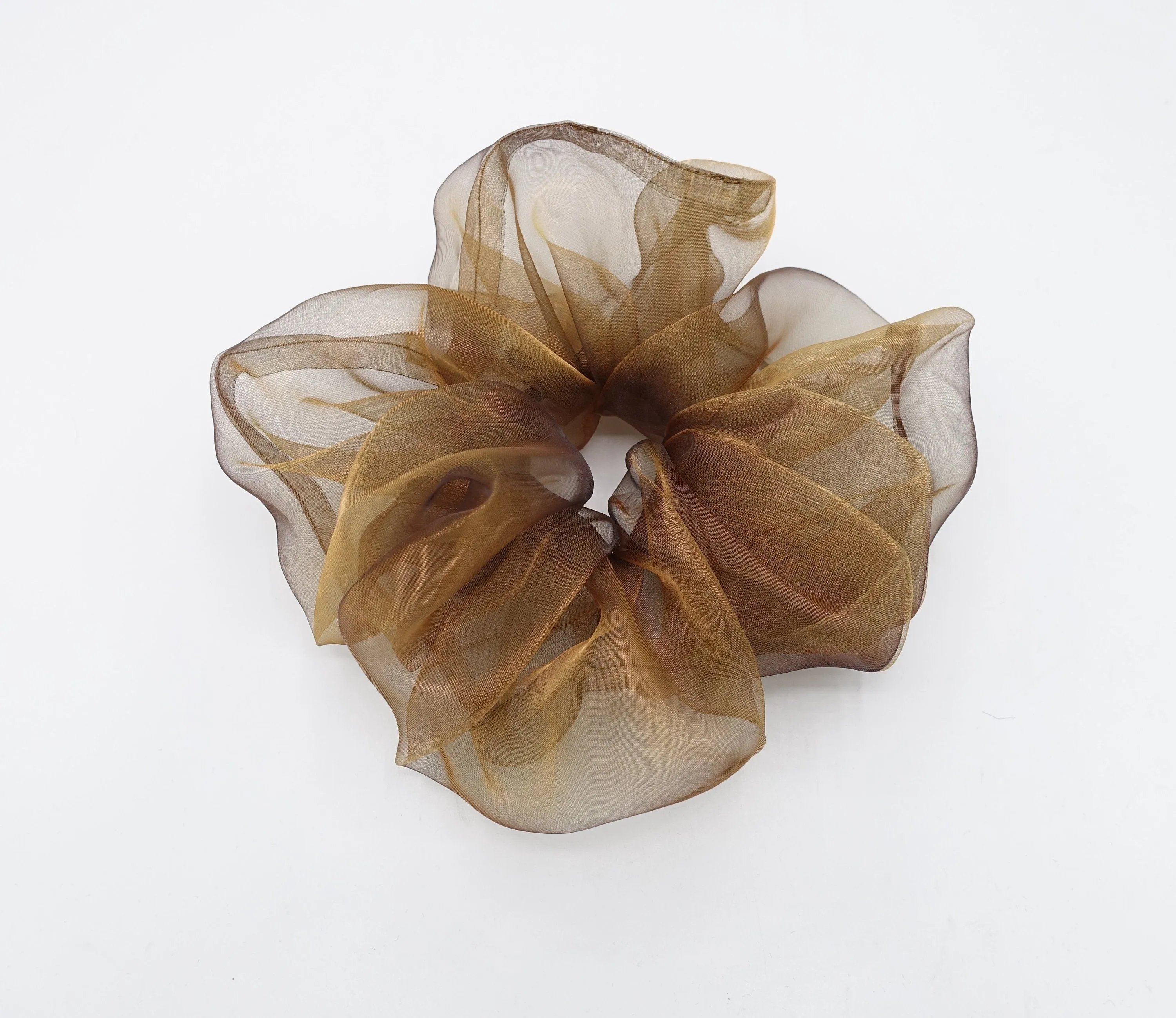 neutral organza scrunchies oversized scrunchy hair elastic for women