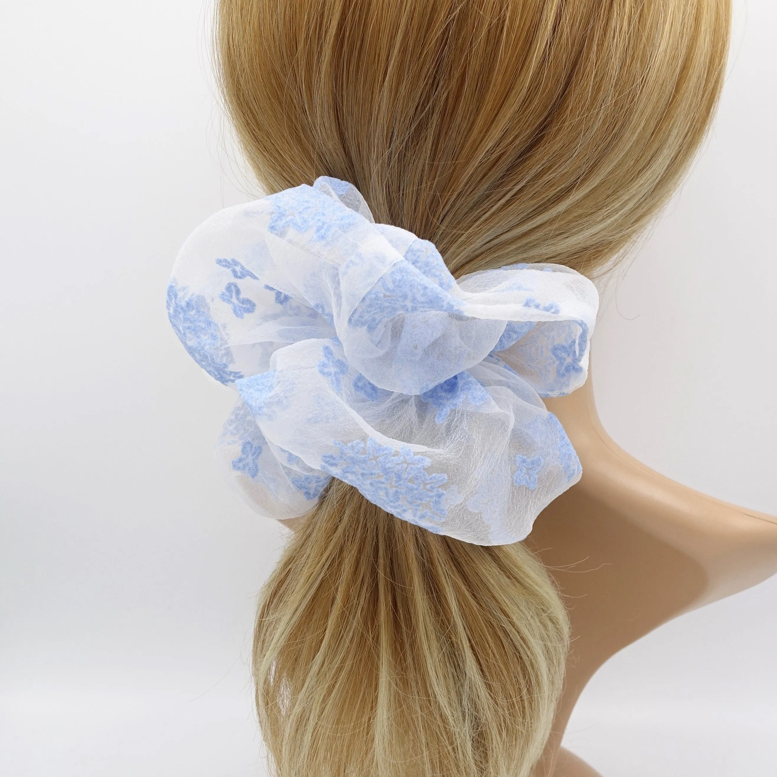 organa oversized scrunchies floral hair tie scrunchie for women