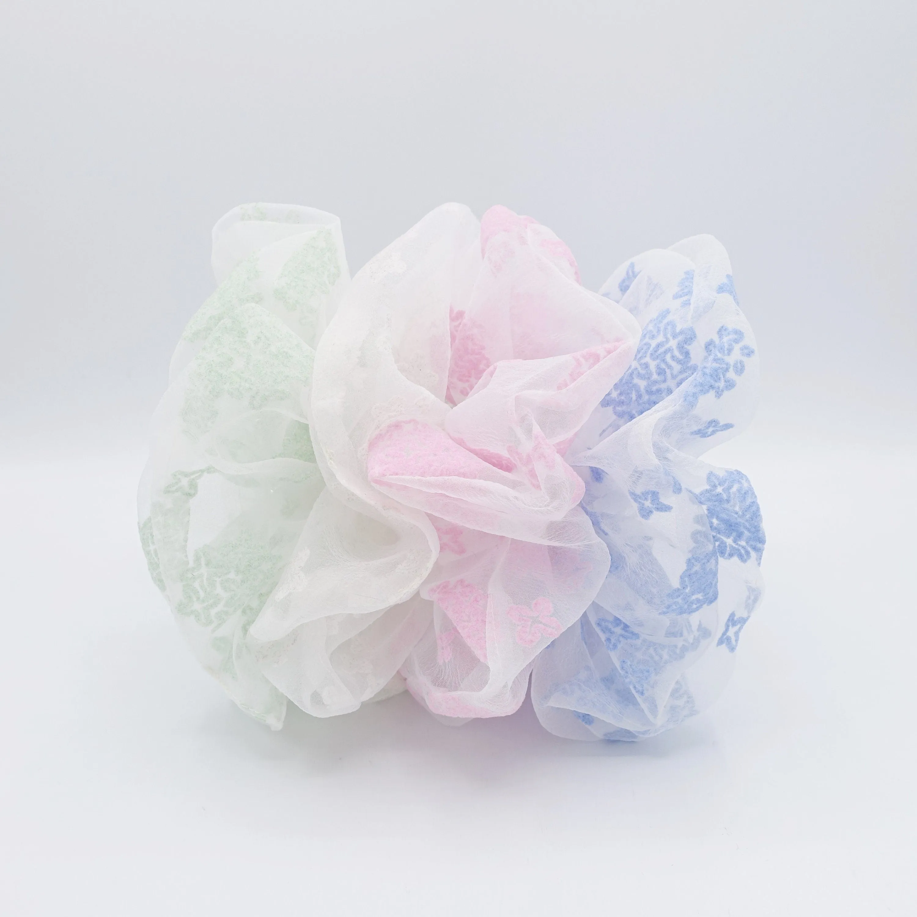 organa oversized scrunchies floral hair tie scrunchie for women