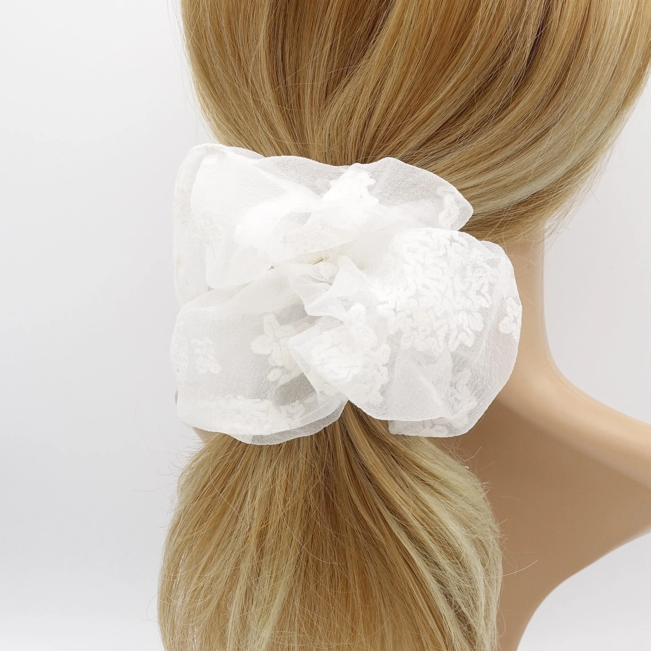 organa oversized scrunchies floral hair tie scrunchie for women