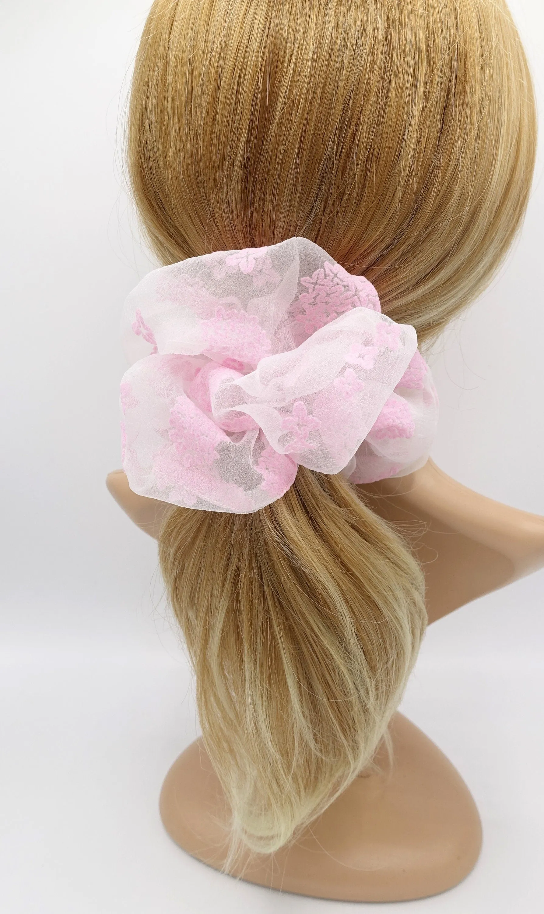 organa oversized scrunchies floral hair tie scrunchie for women