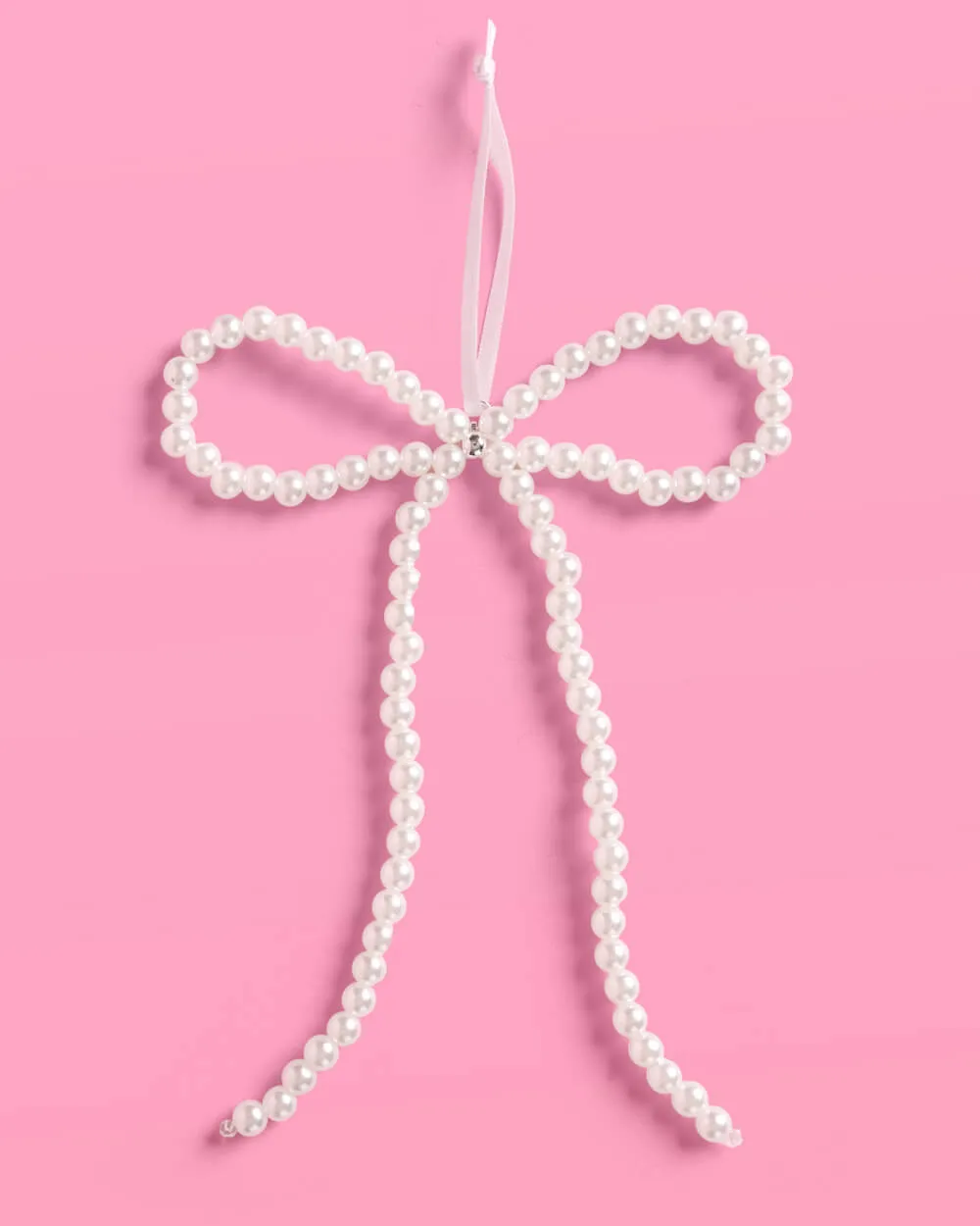 Pearl Bow Ornament Set - 6 pearl bows