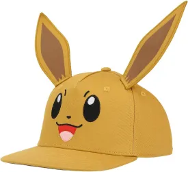 Pokmon Big Face Eevee Youth Brown Snapback Hat