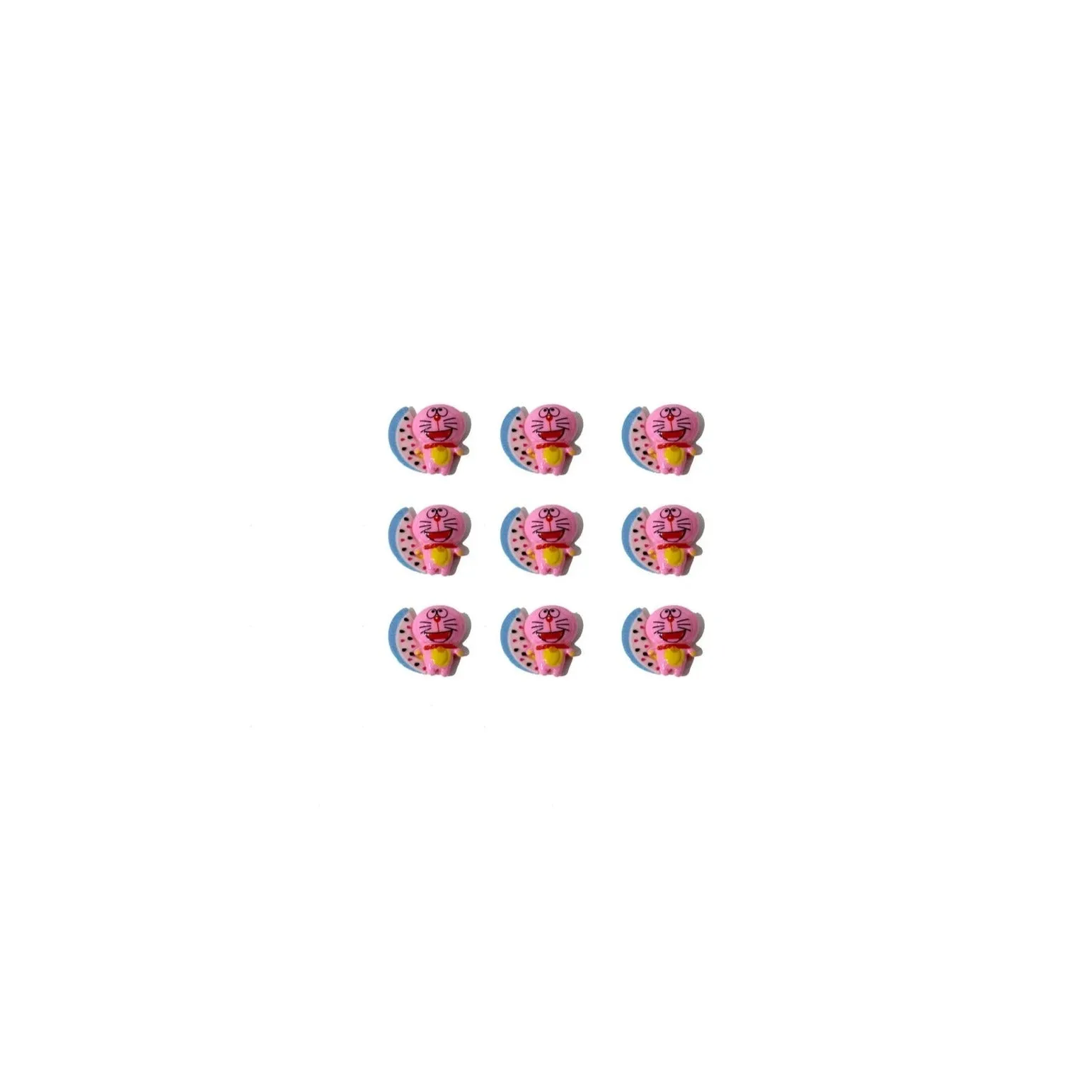 Resin Acrylic Doraemon with Watermelon Motif for Jewelry Craft or Decoration - 11594