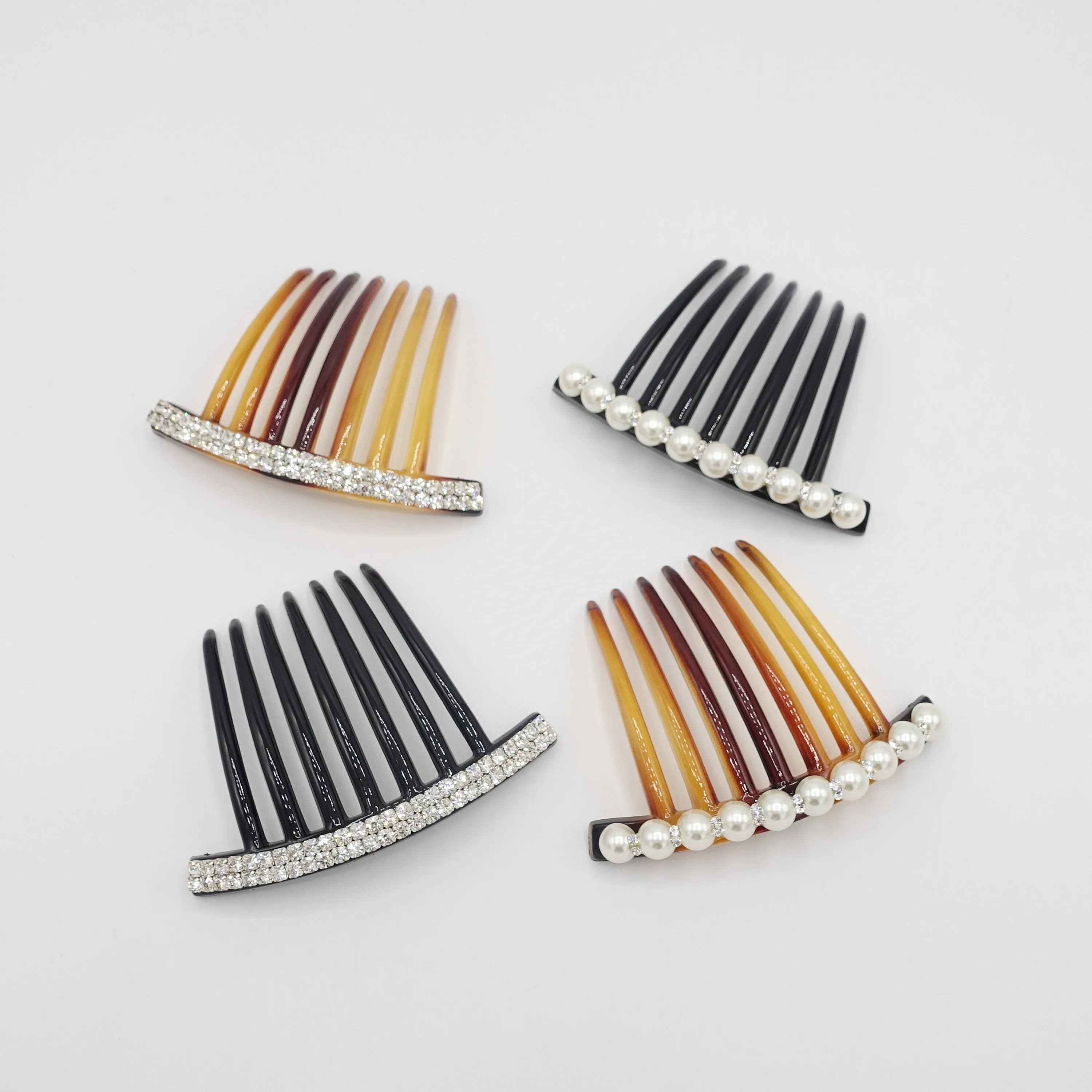 Rhinestone Pearl embellished Hair Comb Accessories
