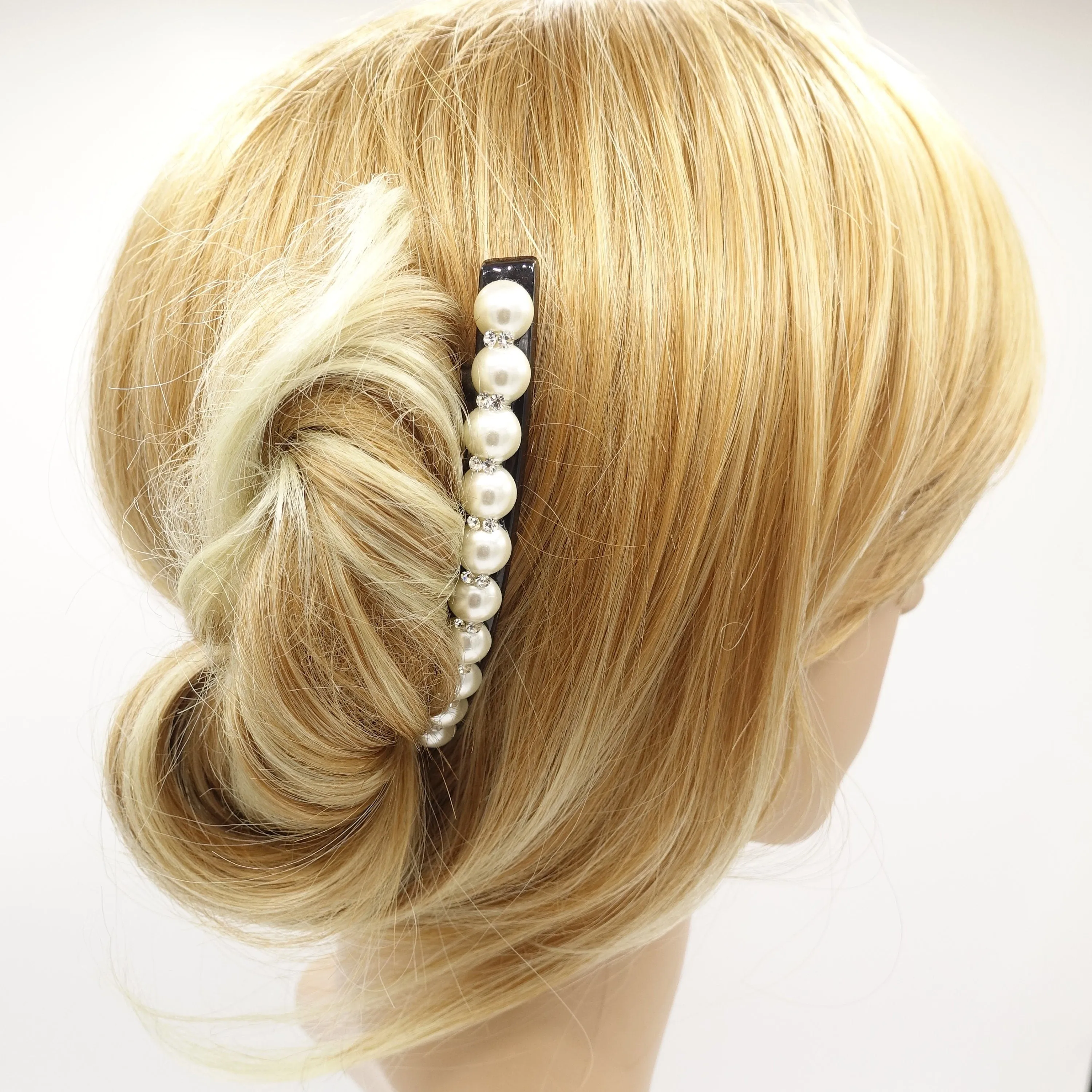 Rhinestone Pearl embellished Hair Comb Accessories