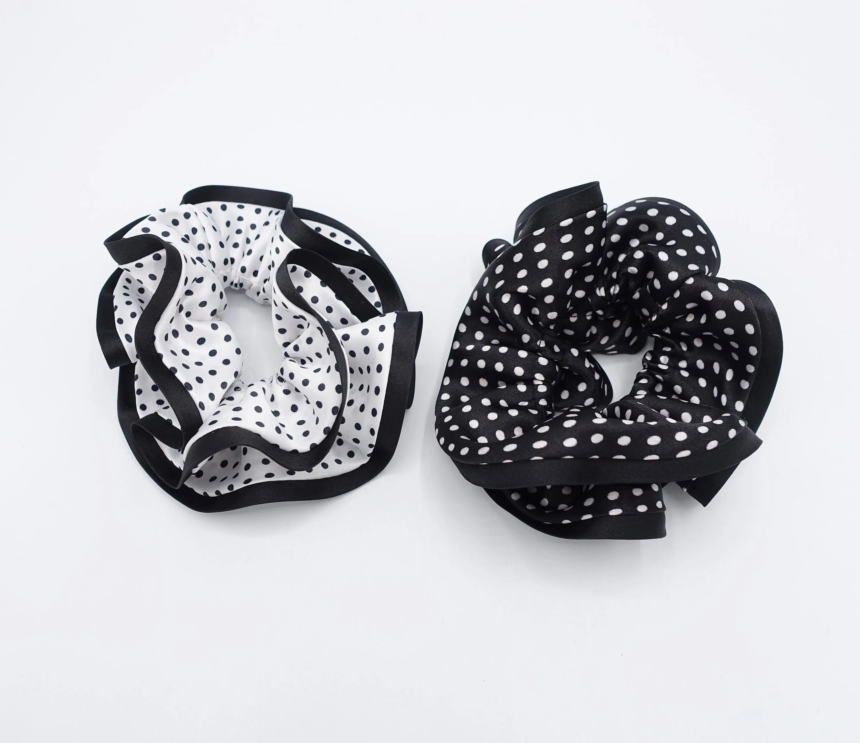 satin dot scrunchies, cute hair scrunchies for women