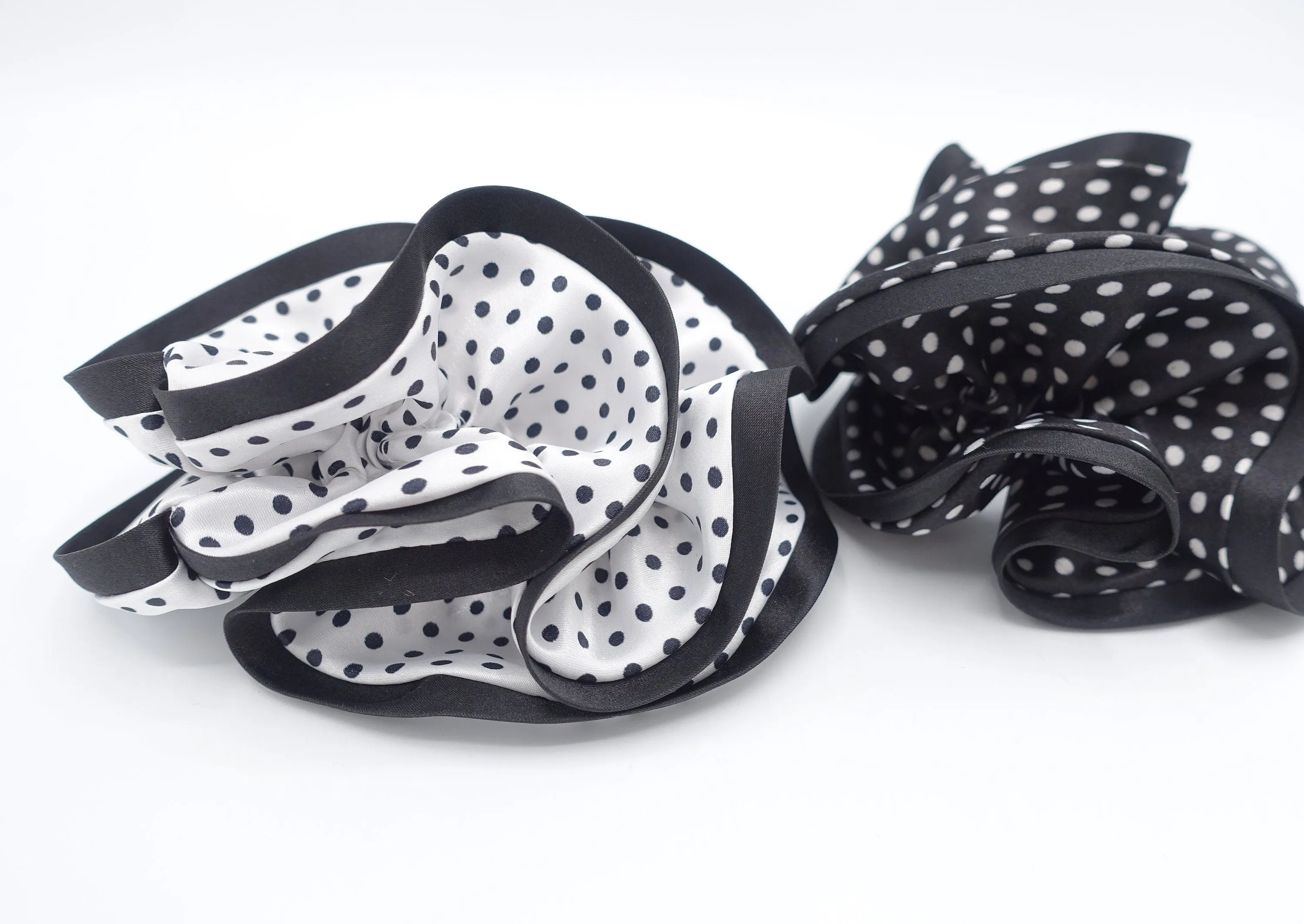 satin dot scrunchies, cute hair scrunchies for women