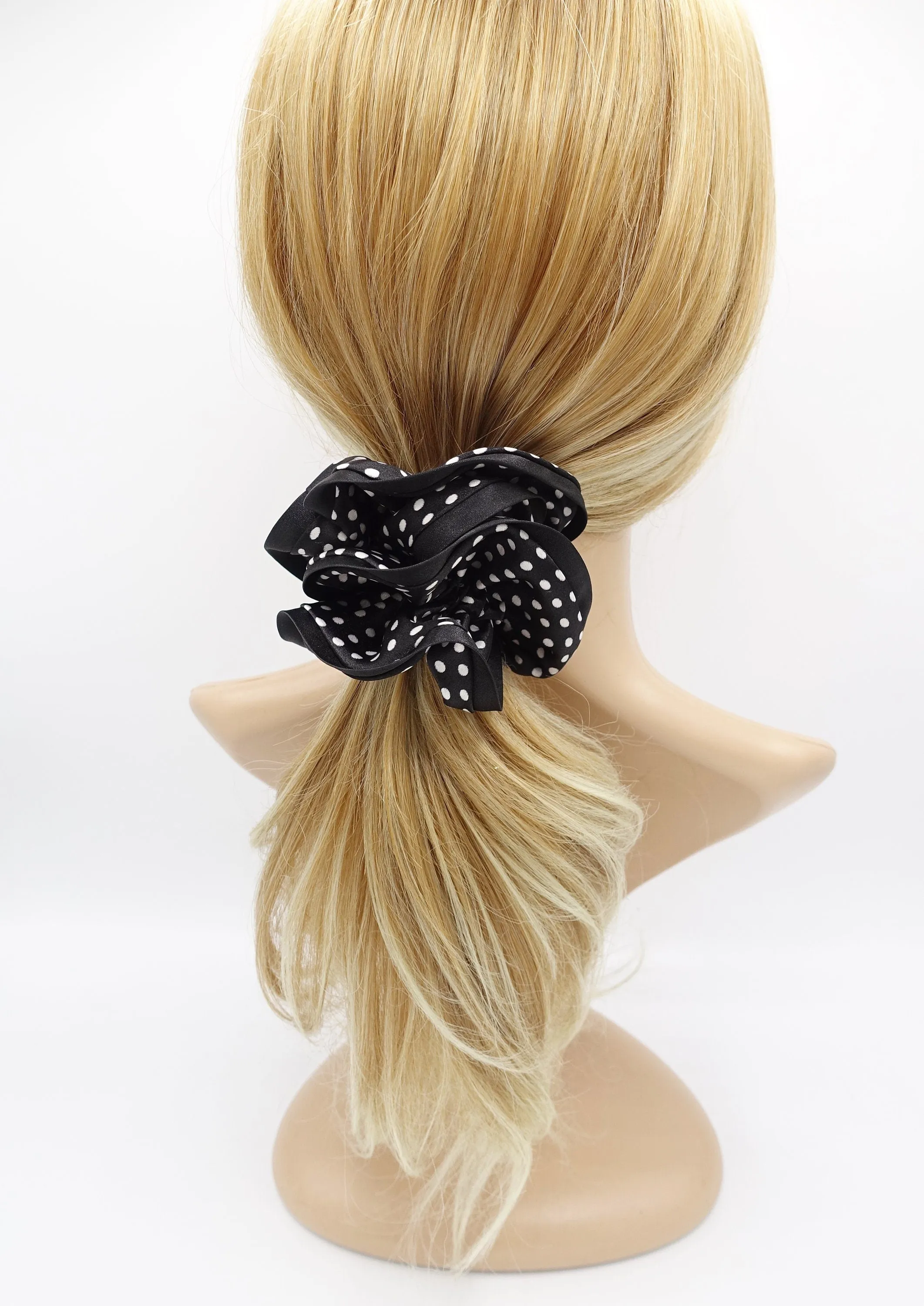 satin dot scrunchies, cute hair scrunchies for women