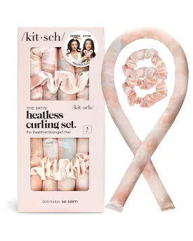 Satin Heatless Curling Set - Sunset Tie Dye