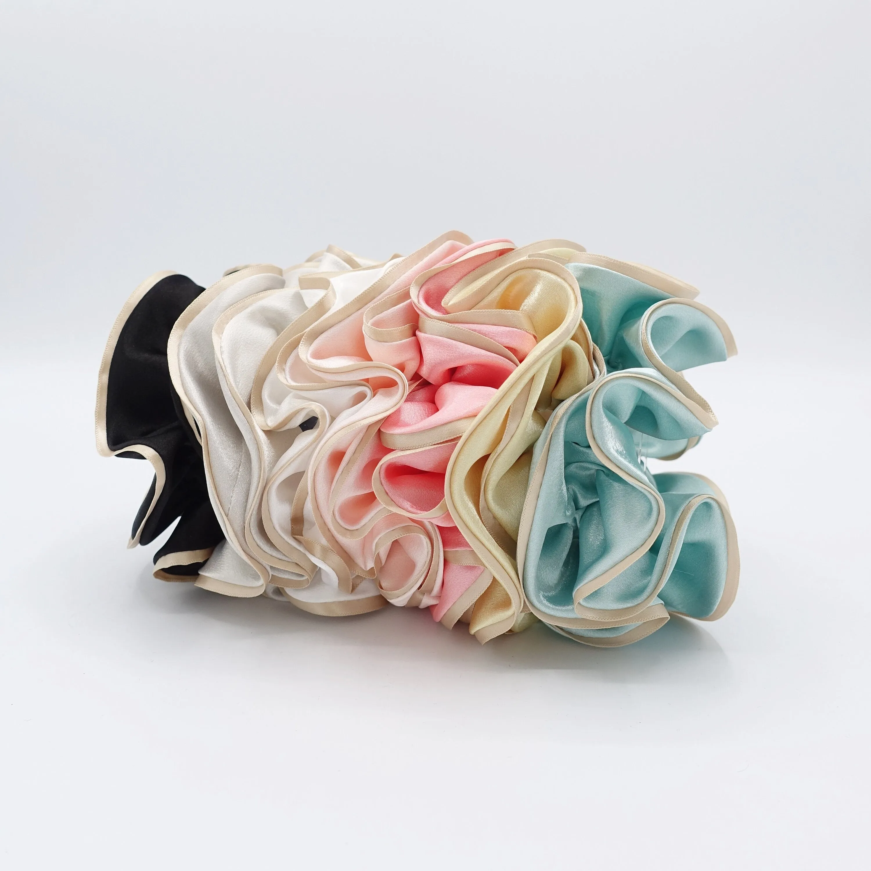 satin scrunchies glossy scrunchies, medium scrunchies for women