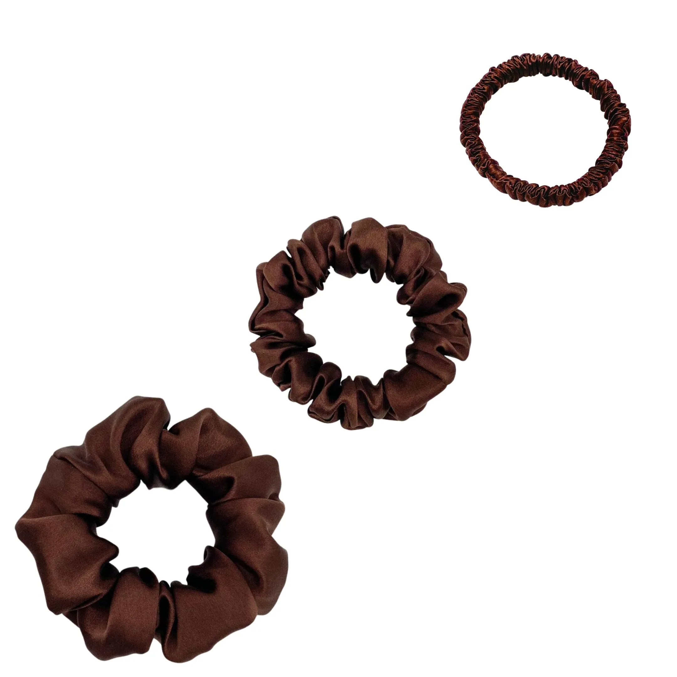 Silk Scrunchies Set - Lavender - Mini, Small, Medium