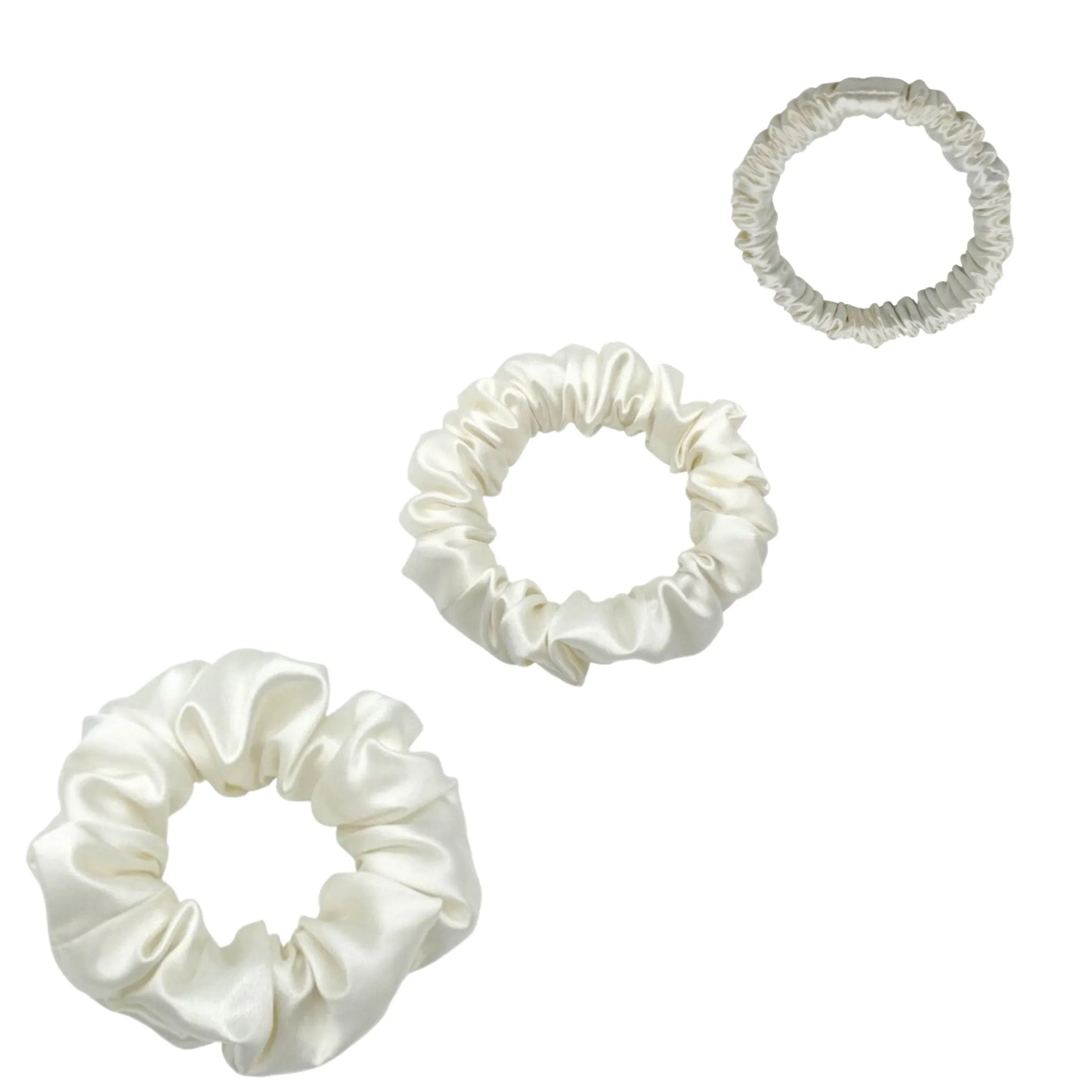 Silk Scrunchies Set - Lavender - Mini, Small, Medium