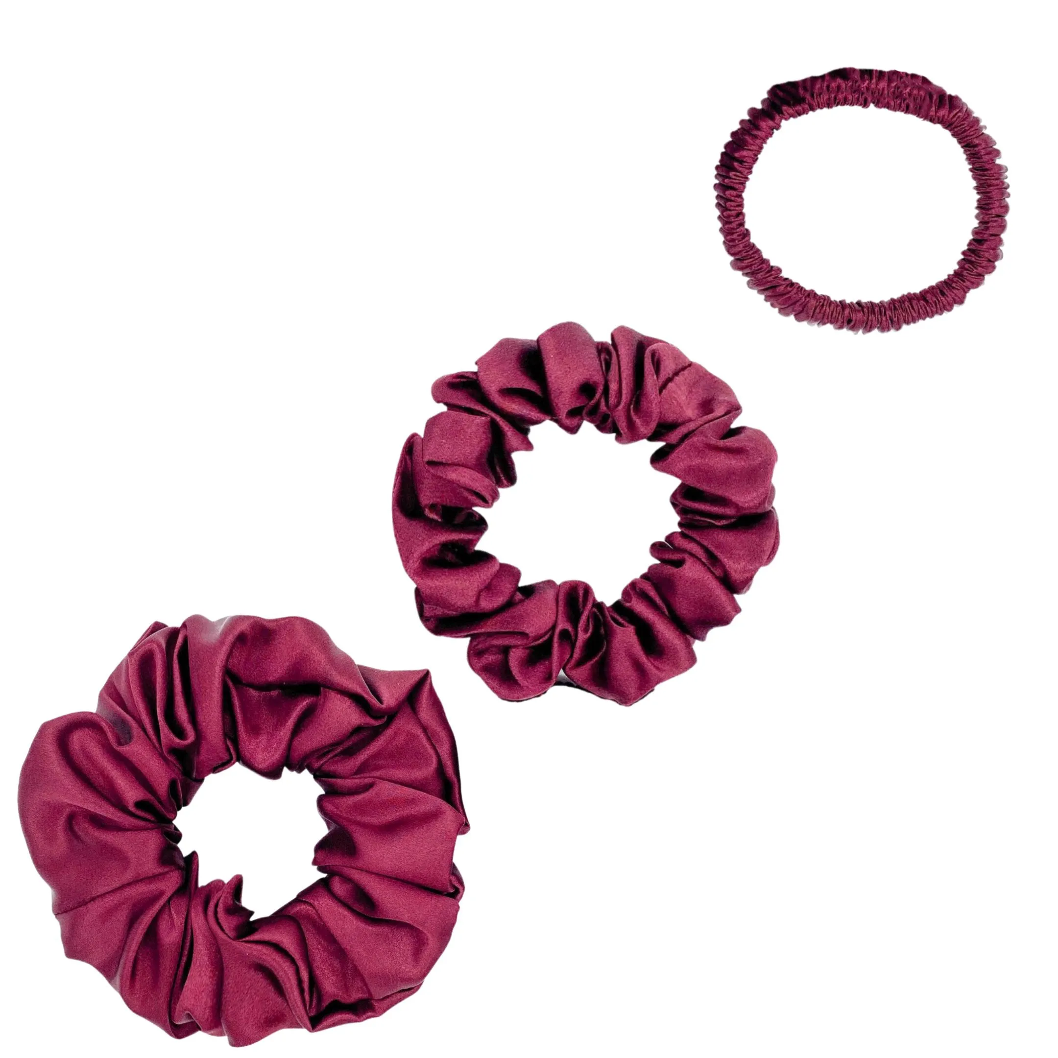Silk Scrunchies Set - Lavender - Mini, Small, Medium