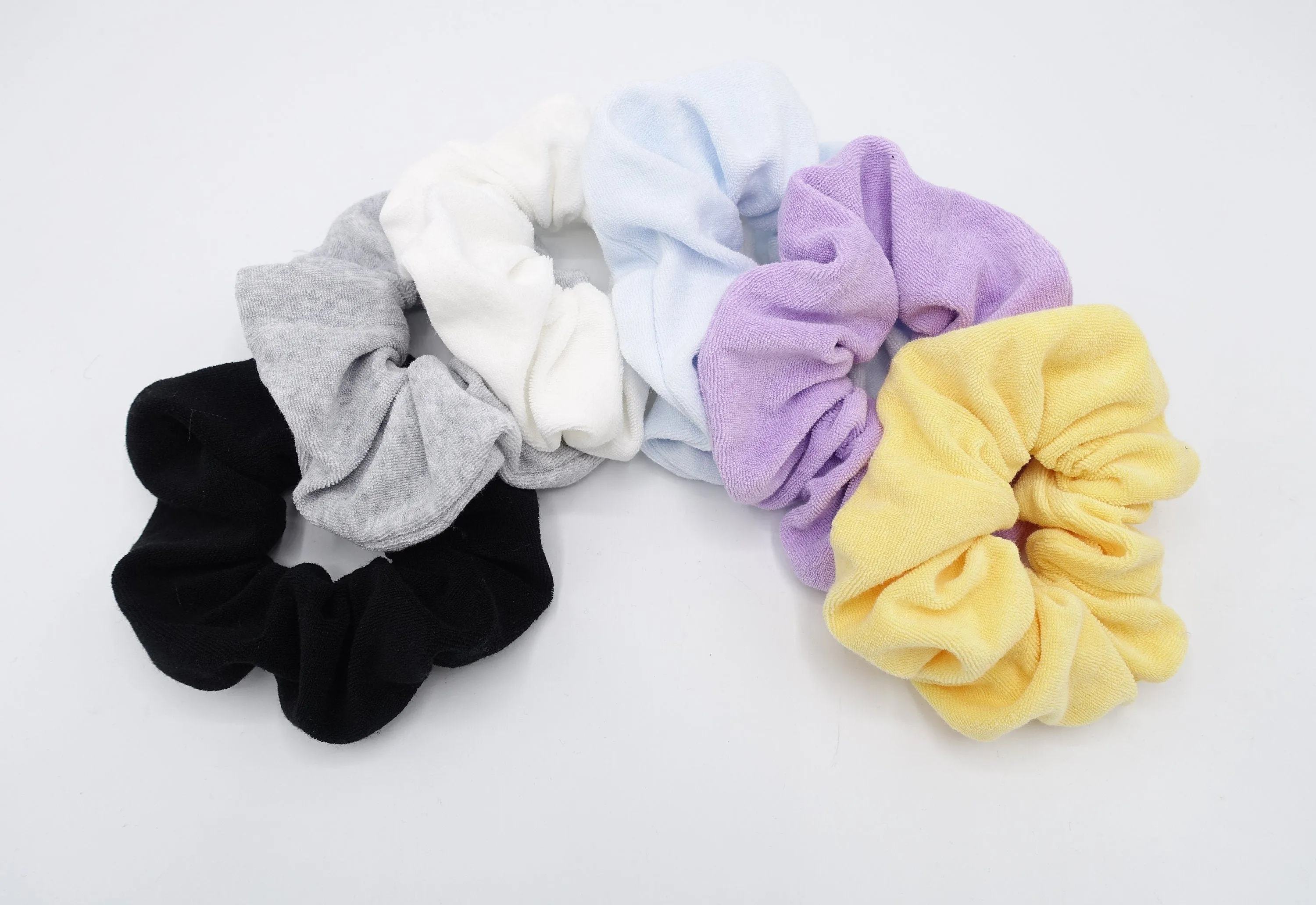 terry scrunchies, daily scrunchies, hair tie shop for women