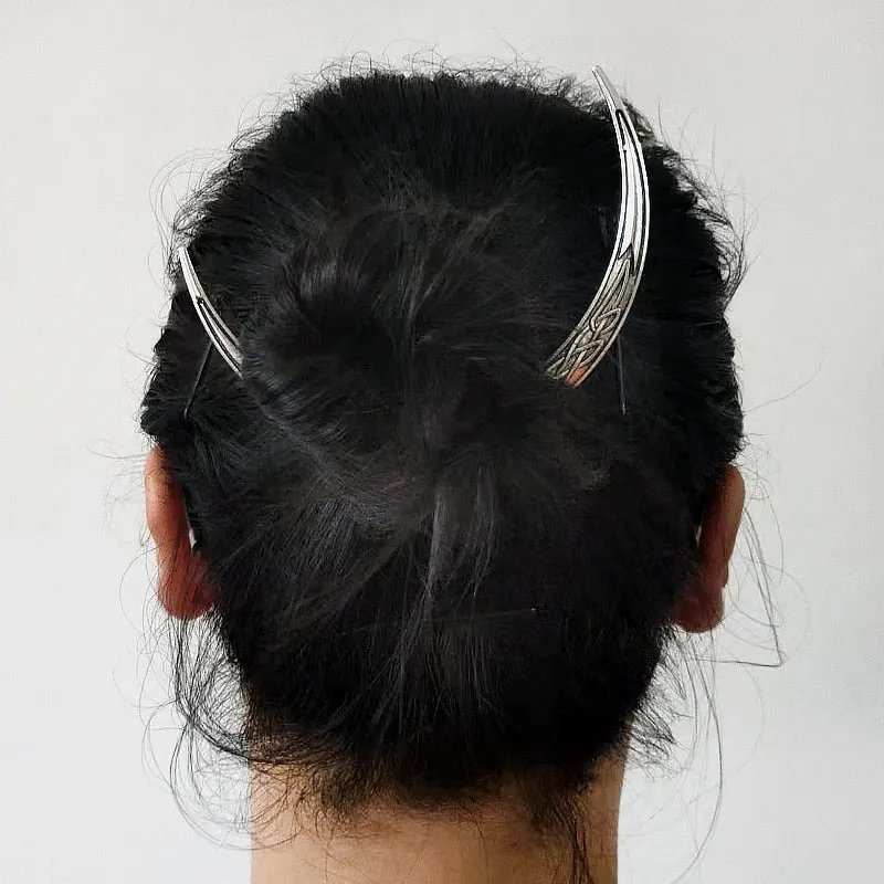 Vintage Crescent Moon Hair Sticks
