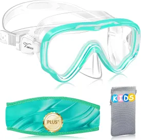 Vvinca Kids Goggles Snorkel Mask Diving Mask Swimming Goggles with Nose Cover and Straps Cover for Kids and Youth Age 6-14