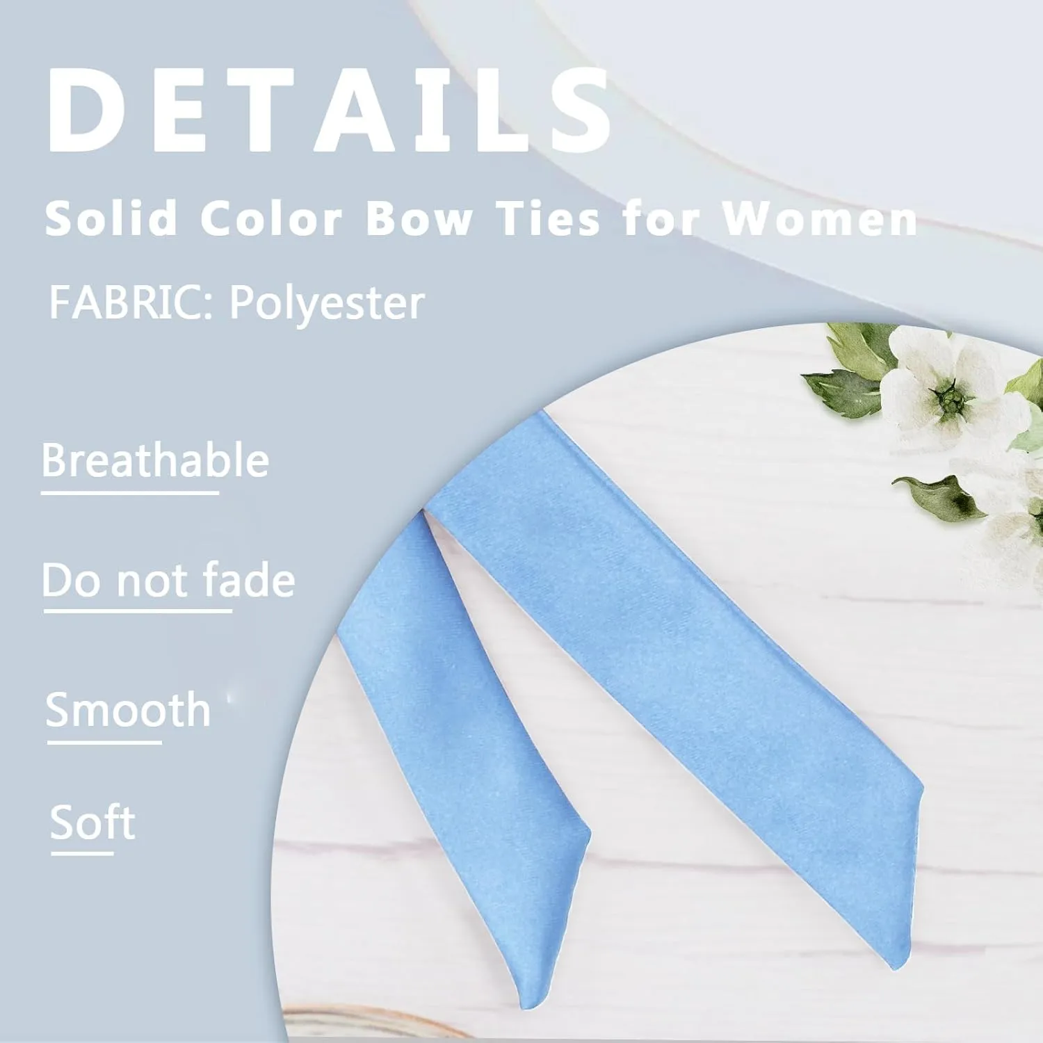 Womens Bow Tie, Solid Color Ribbon Girls Bowties for Party Wedding Usual Cosplay School Uniforms Accessory