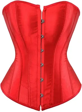 Women's Sexy Boned Overbust Shaper Push Up Bodysuit Lace up Corsets and Strap Bustiers Top S-6XL
