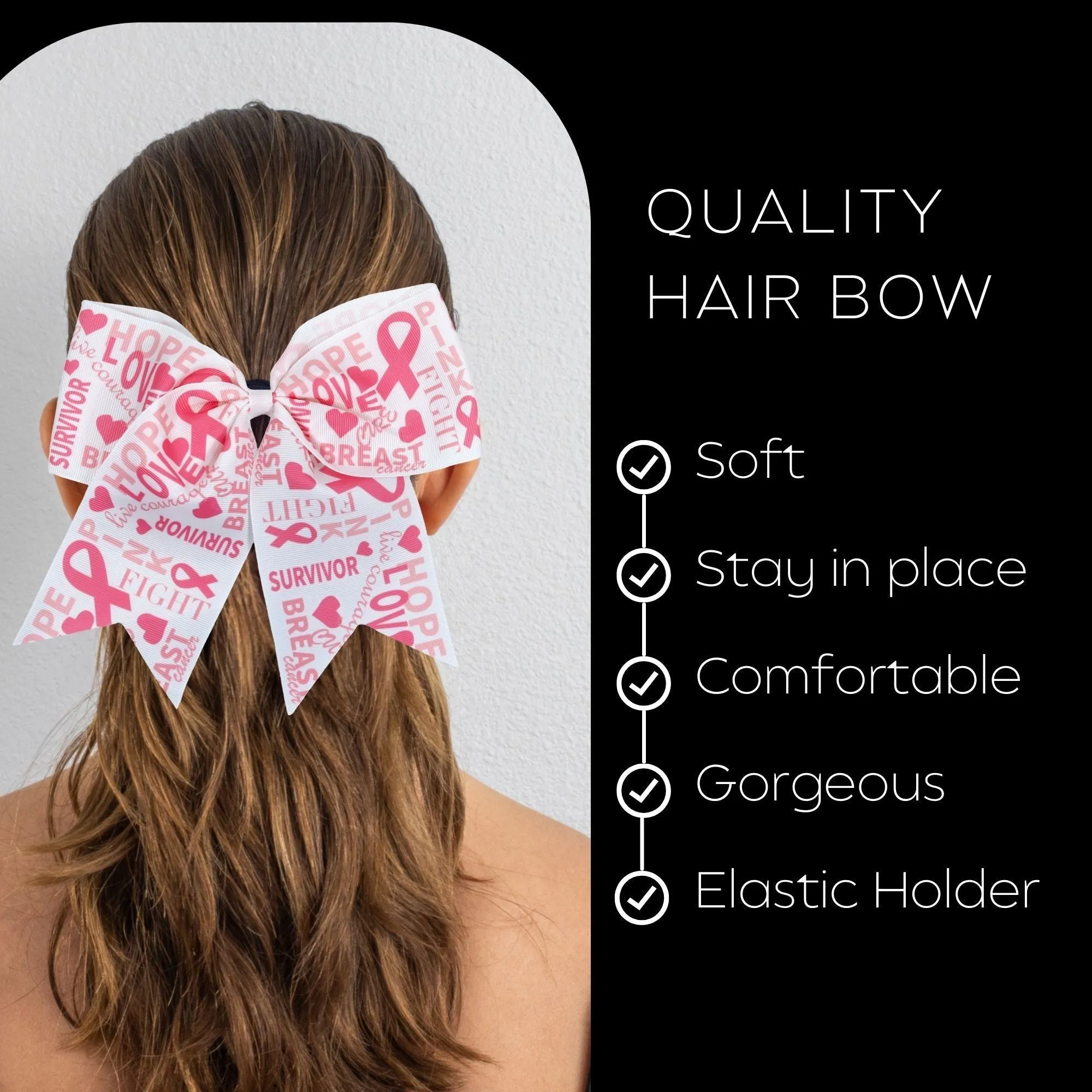 Words Breast Cancer Awareness Bow