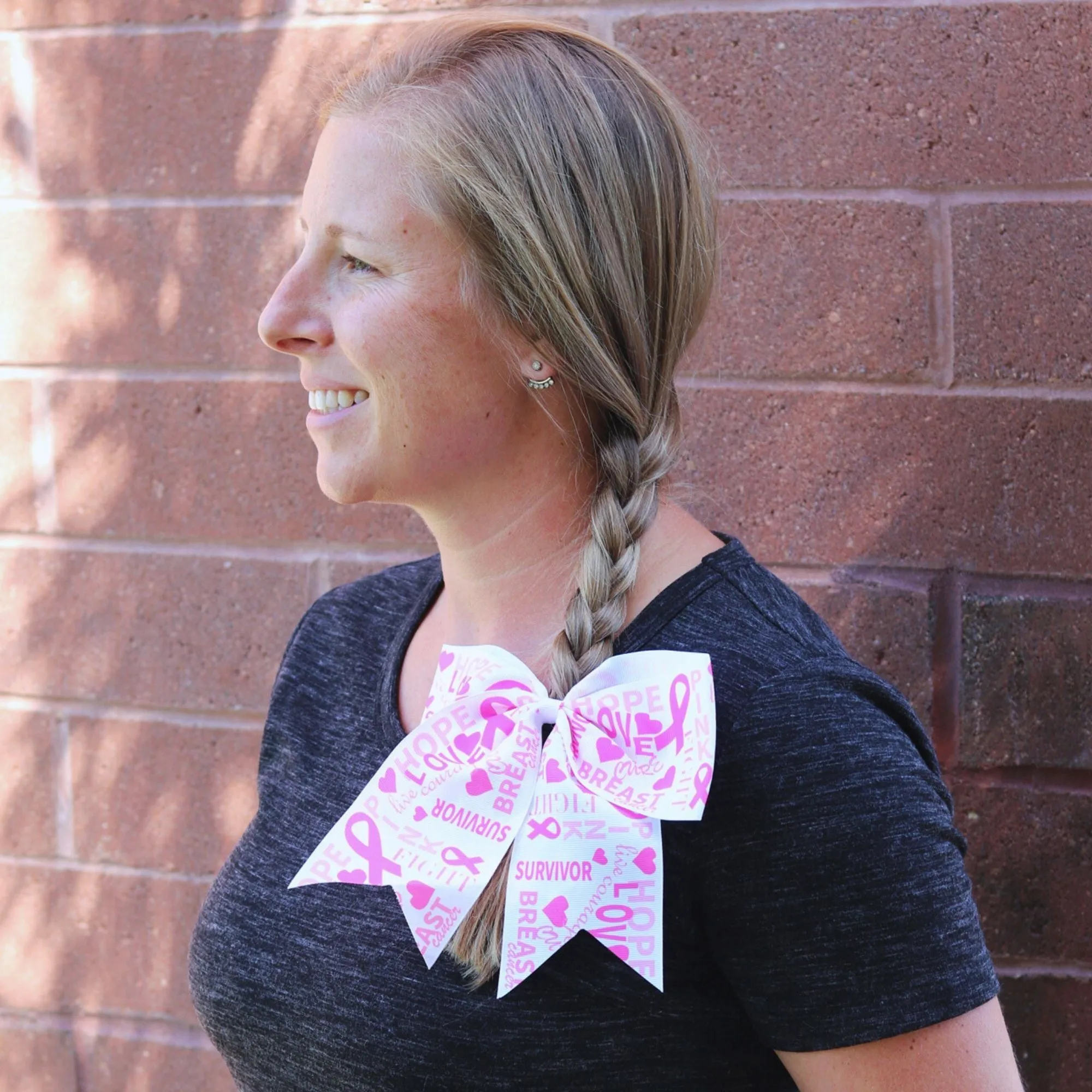 Words Breast Cancer Awareness Bow