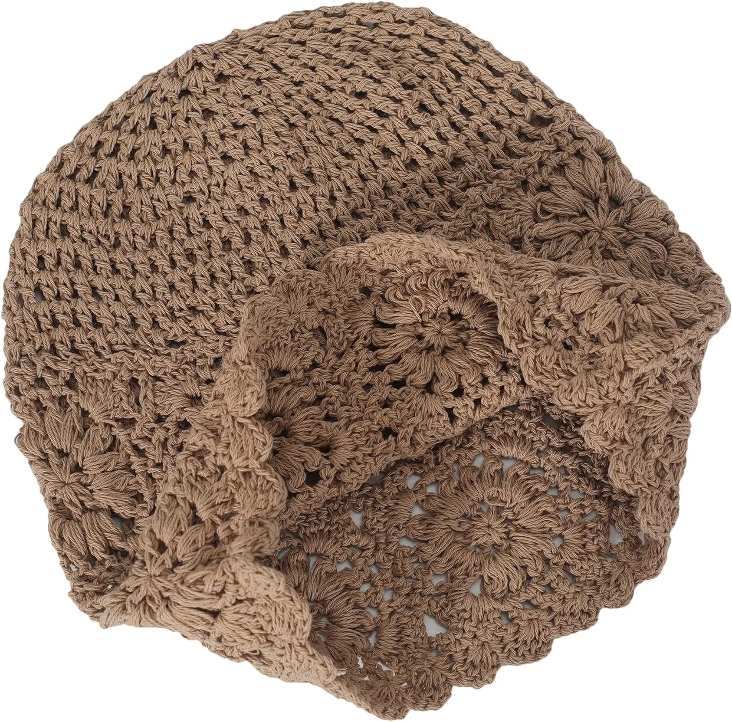 ZLYC Women Cotton Crochet Slouchy Beanie Hat Handmade Knit Summer Skull Cap