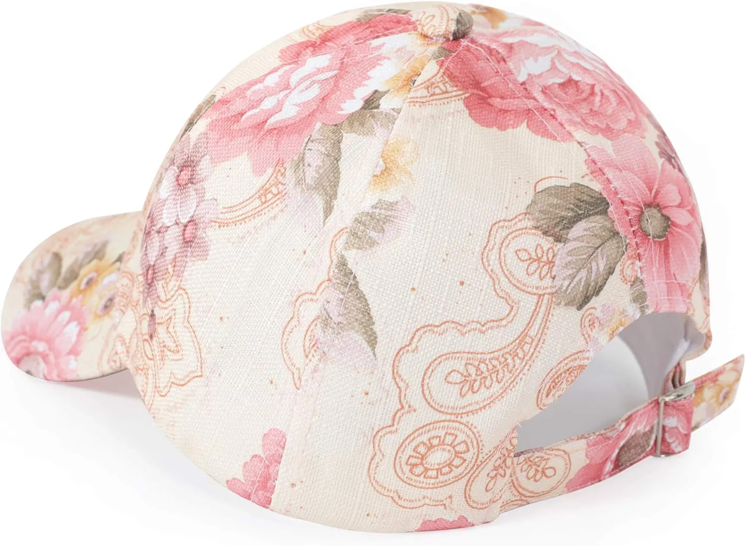 ZLYC Women Fashion Floral Print Baseball Cap Hawaiian Adjustable Snapback Dad Hat
